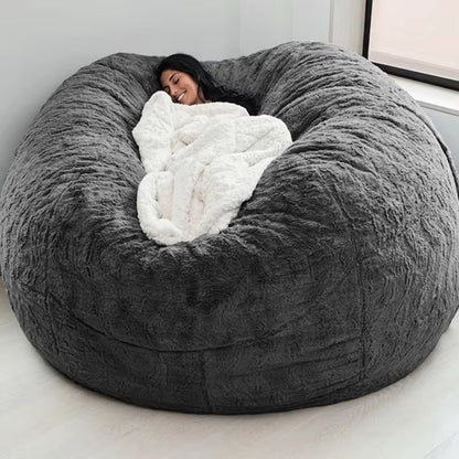 Soft Warm 180*90Cm Fur Giant Removable Washable Bean Bag Bed Cover Comfortable Living Room Furniture Lazy Sofa Coat